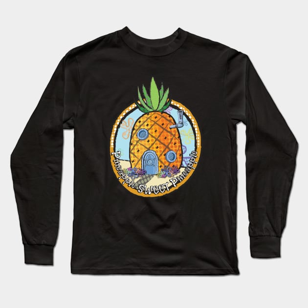 Pineapple Sweet Pineapple 124 Conch Street Pop Art Long Sleeve T-Shirt by Frannotated